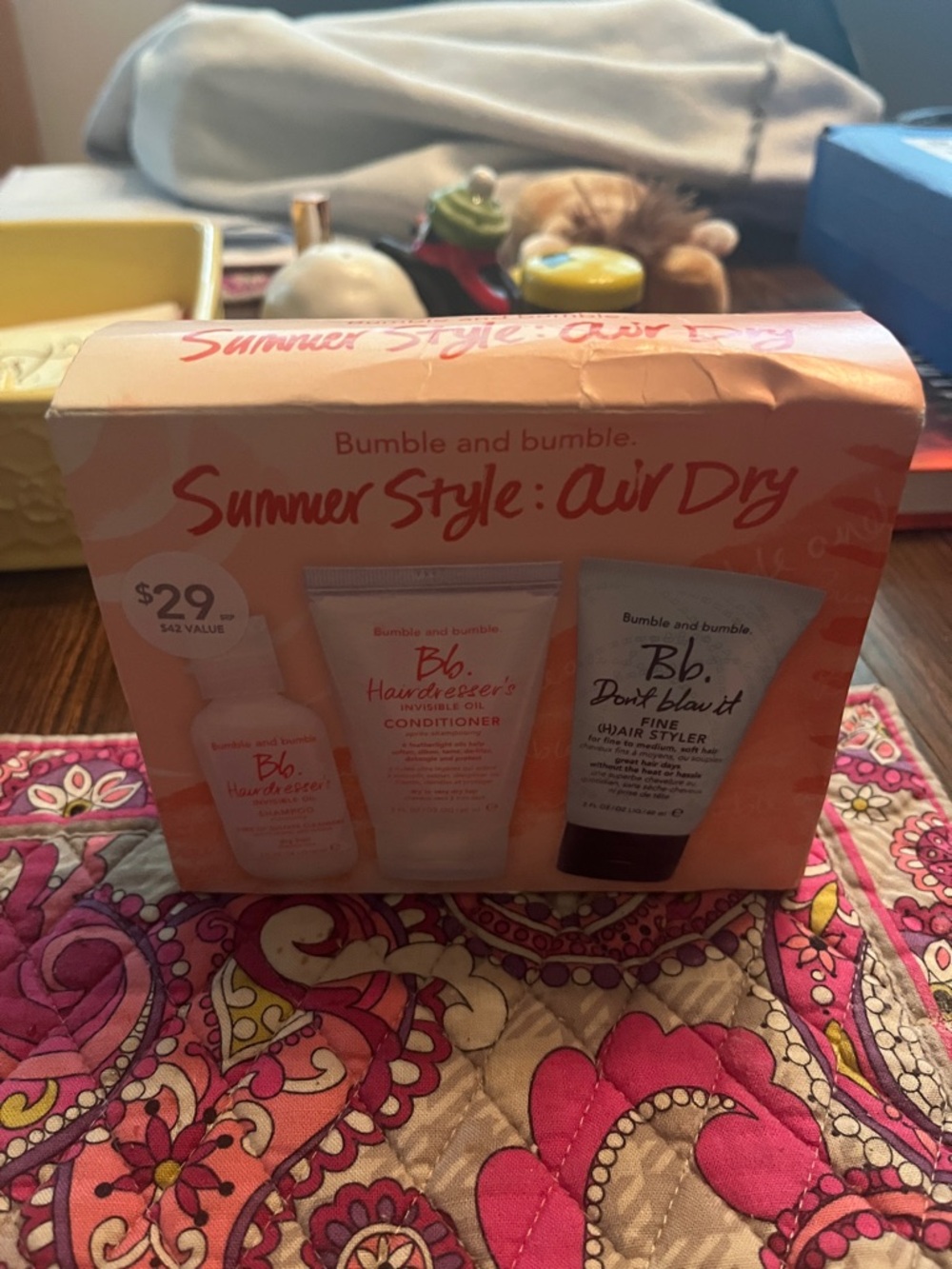 Bumble and bumble Summer Style: Air Dry Kit - Peach Pink Box